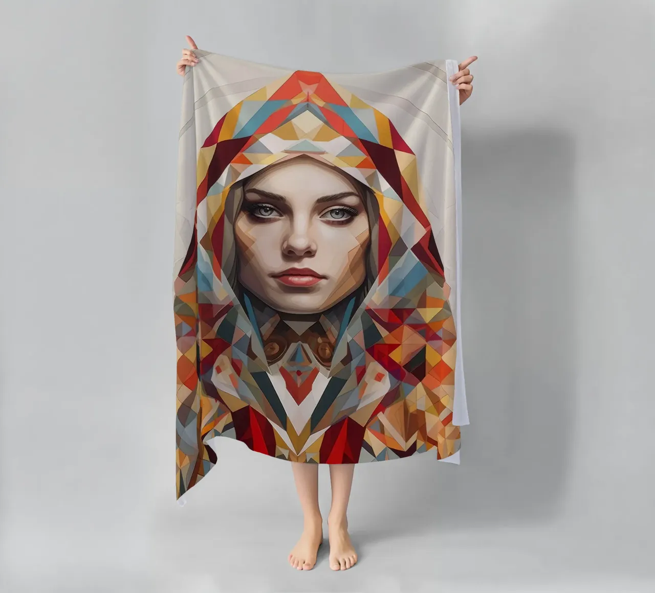 Donna russa geometrica telo mare da Artful Muse