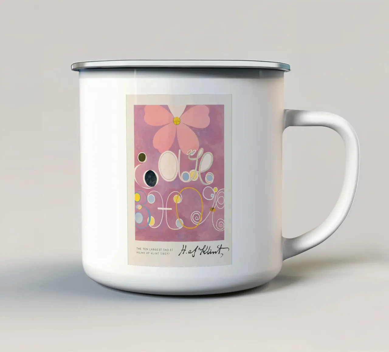 Hilma Af Klint - Los diez mayores (nº 2) taza de esmalte de Kimtoth Skrzypek