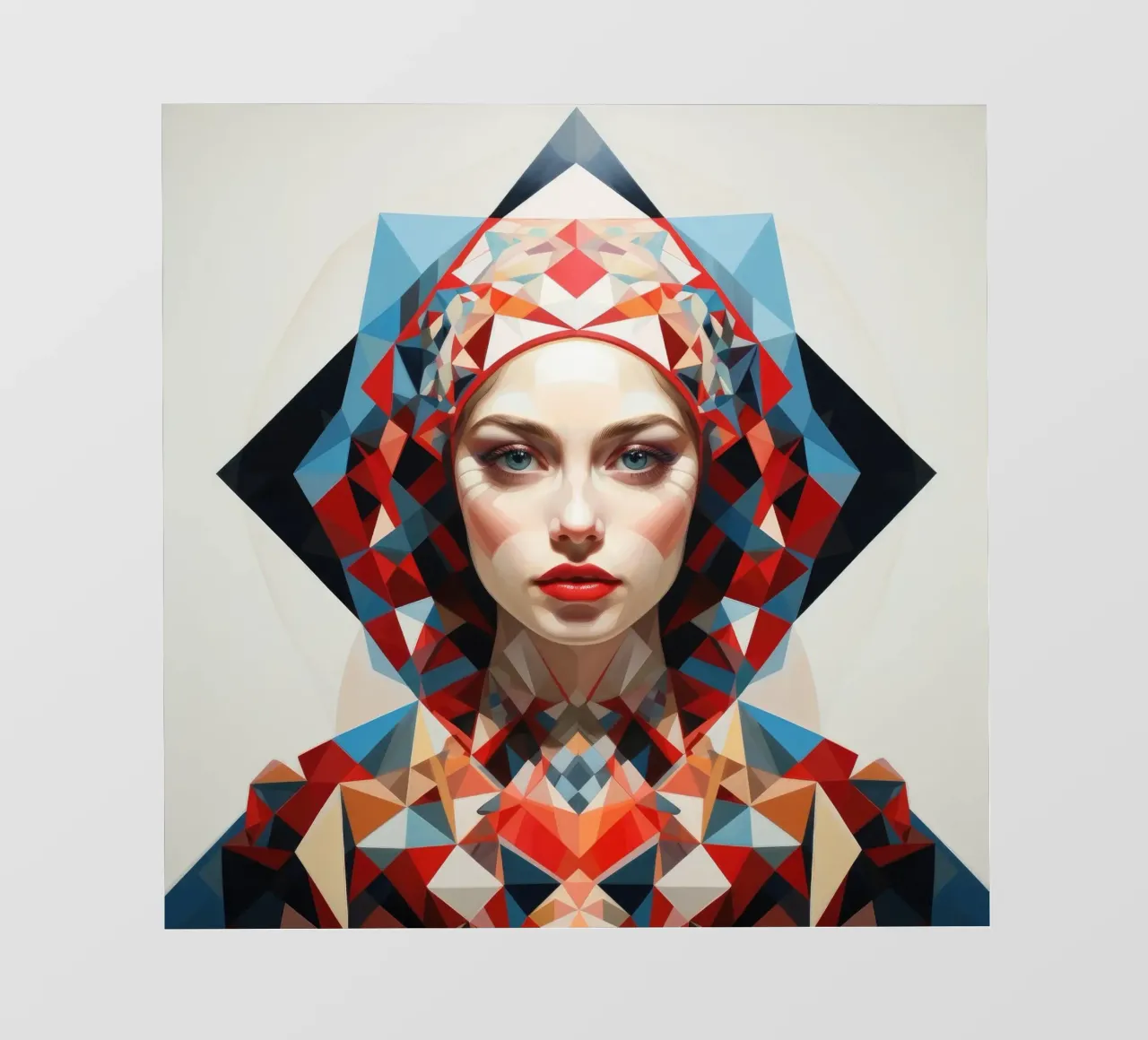Donna russa geometrica telo in pvc da Artful Muse