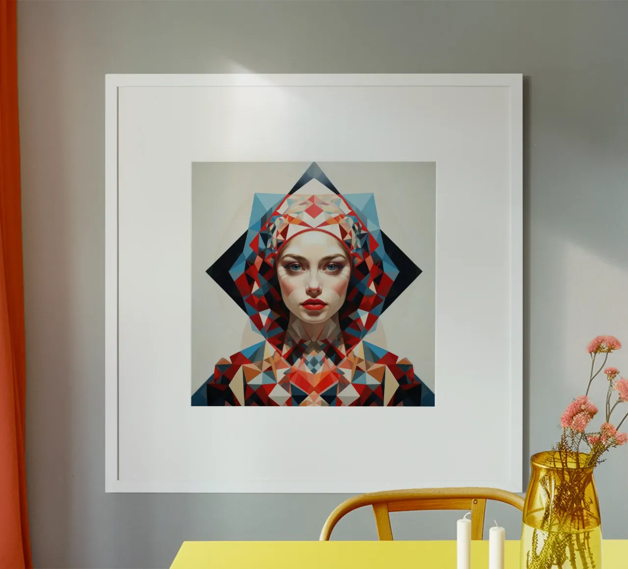 Donna russa geometrica poster da Artful Muse