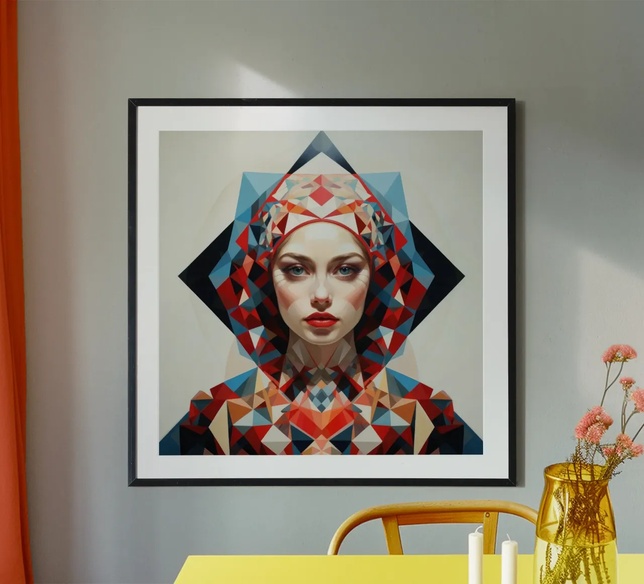 Donna russa geometrica poster da Artful Muse