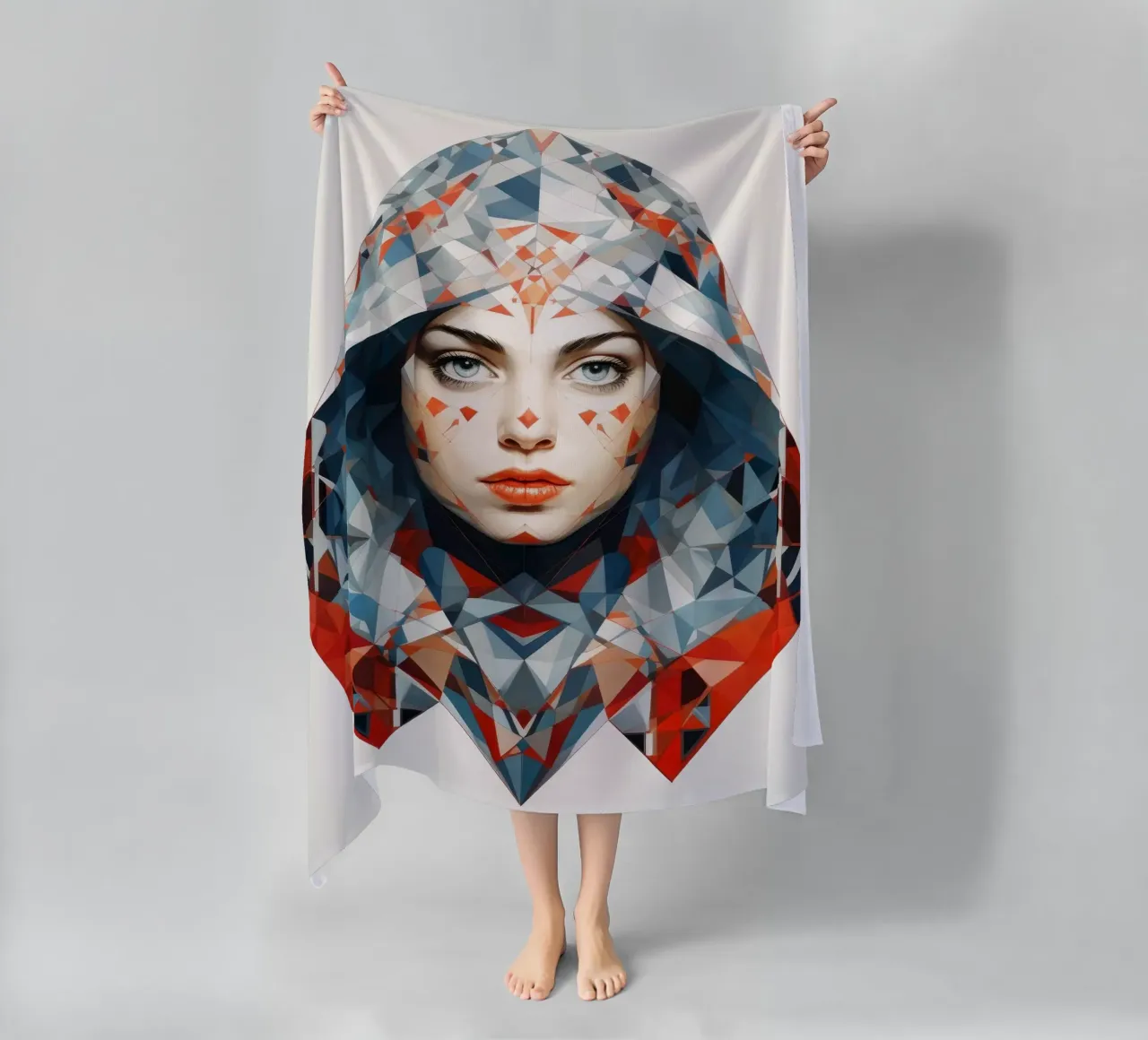 Donna russa geometrica telo mare da Artful Muse