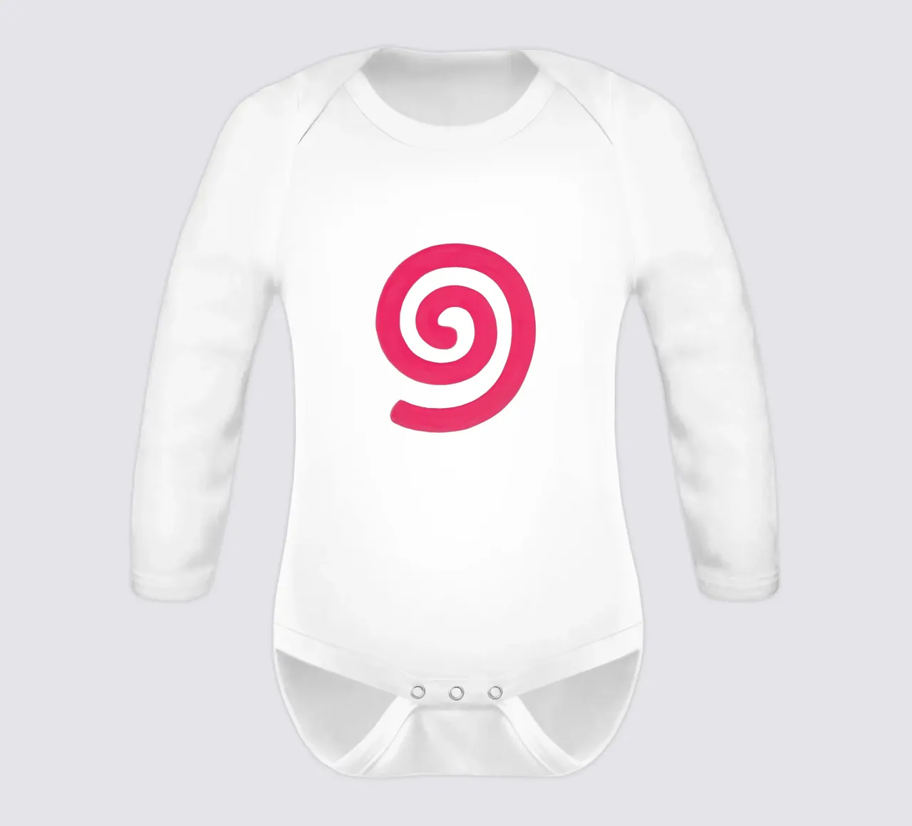 Pink Vortex - Flow Form Series body neonato maniche lunghe da SMPLE