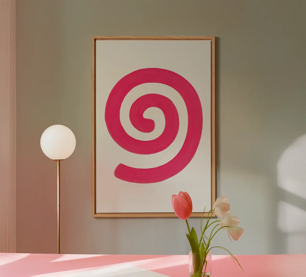 Pink Vortex - Flow Form Series alluminio dibond da SMPLE