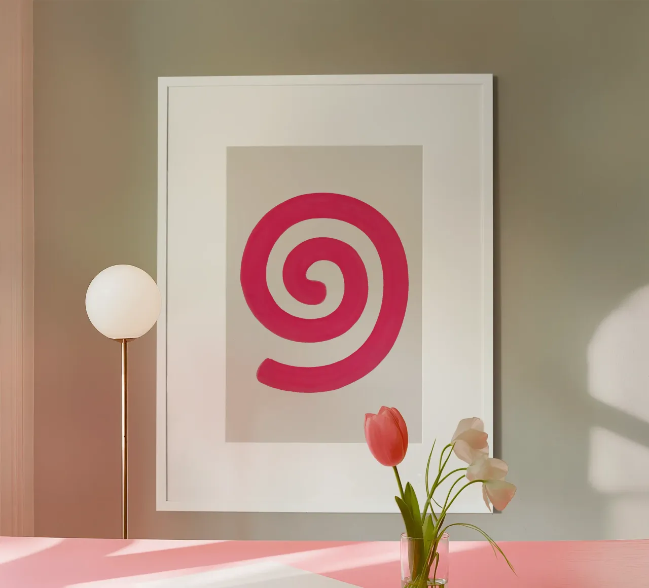 Pink Vortex - Flow Form Series carta hahnemühle da SMPLE