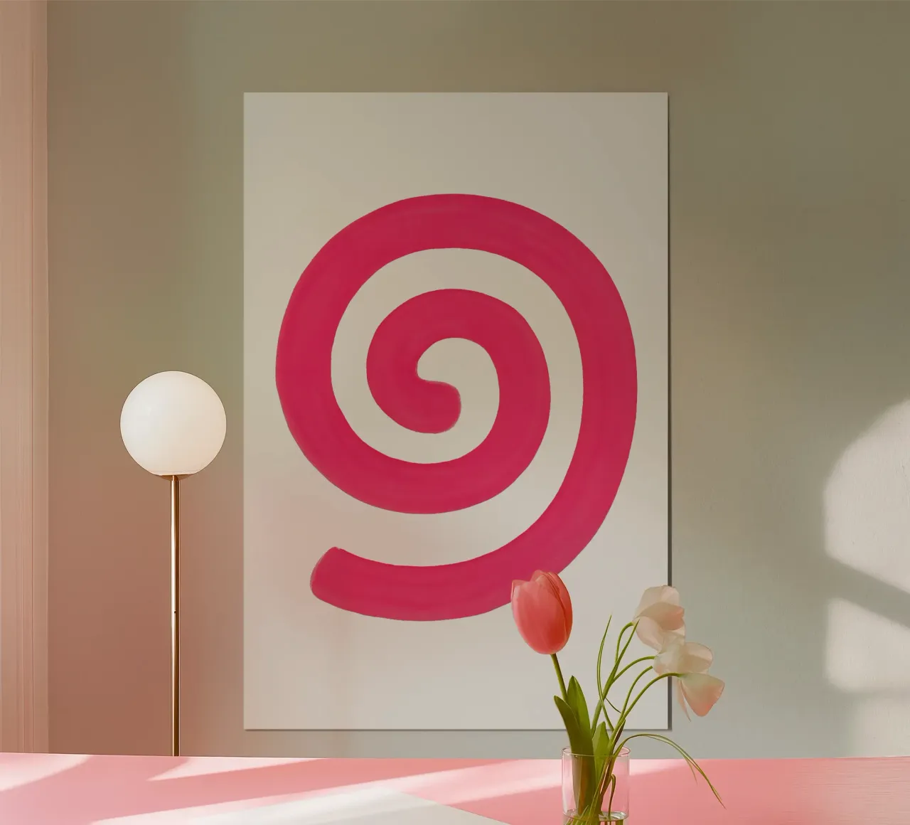 Pink Vortex - Flow Form Series carta hahnemühle da SMPLE