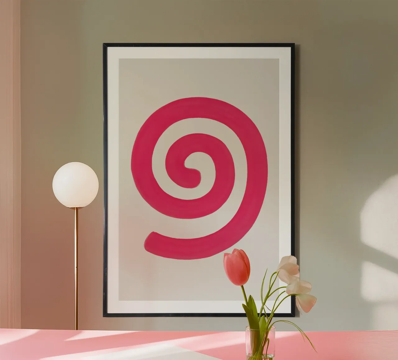 Pink Vortex - Flow Form Series carta hahnemühle da SMPLE