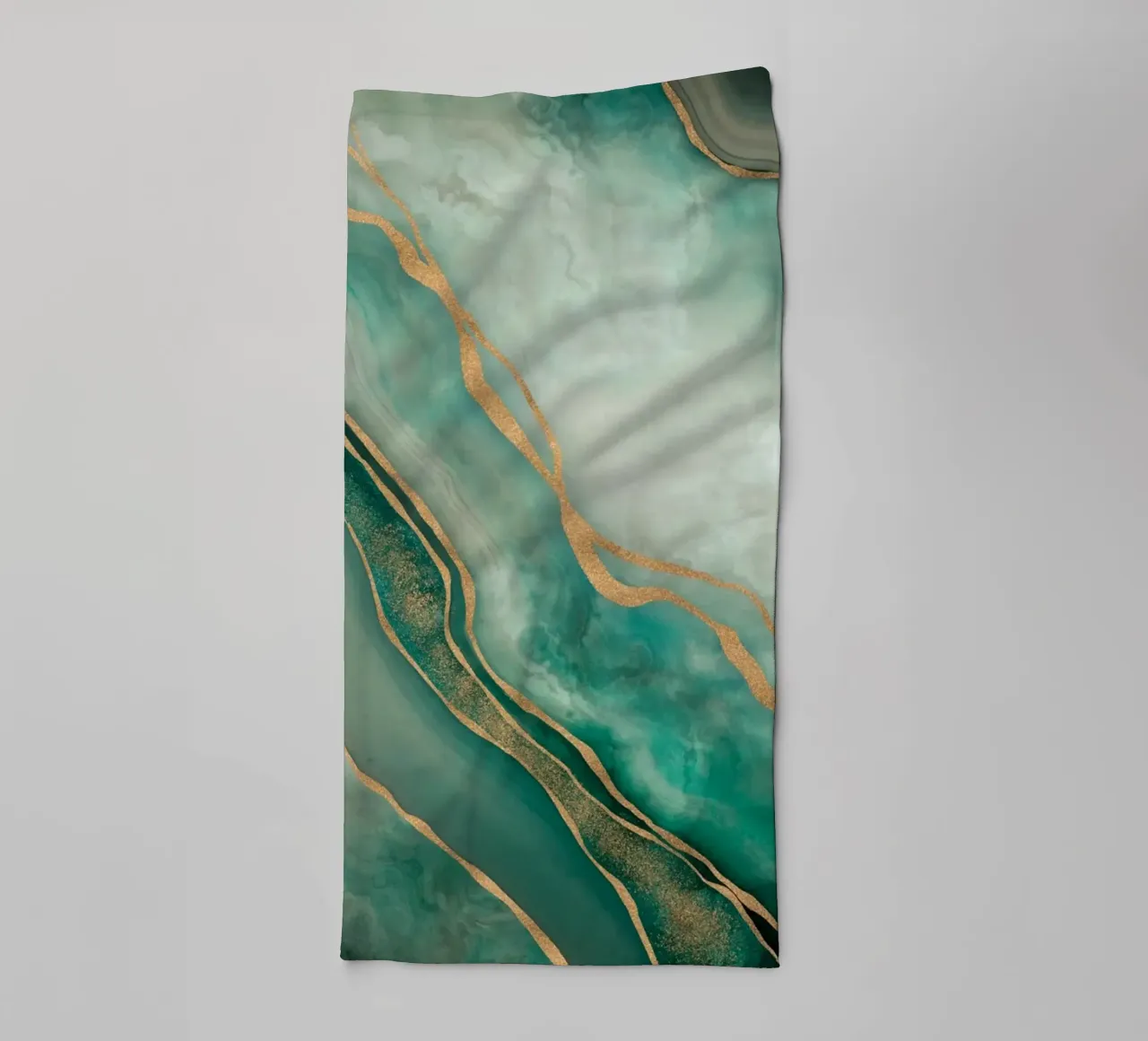 Marbled Elegance Timeless Luxury Surface Turquoise Gold towel by Andrea Haase Modern Home