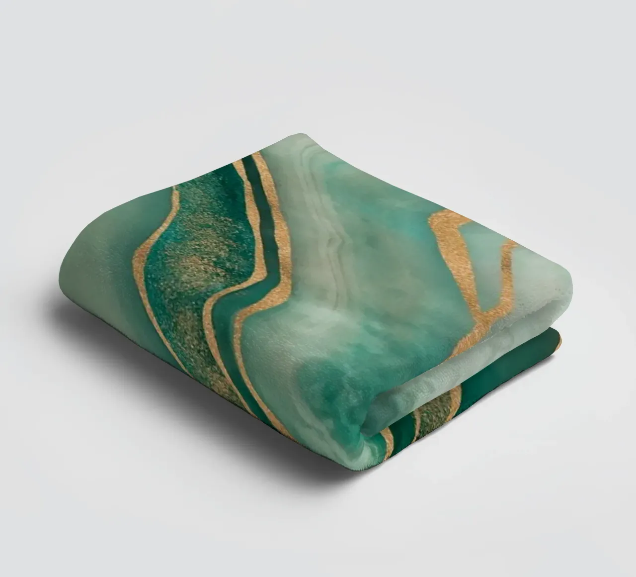 Marbled Elegance Timeless Luxury Surface Turquoise Gold towel by Andrea Haase Modern Home