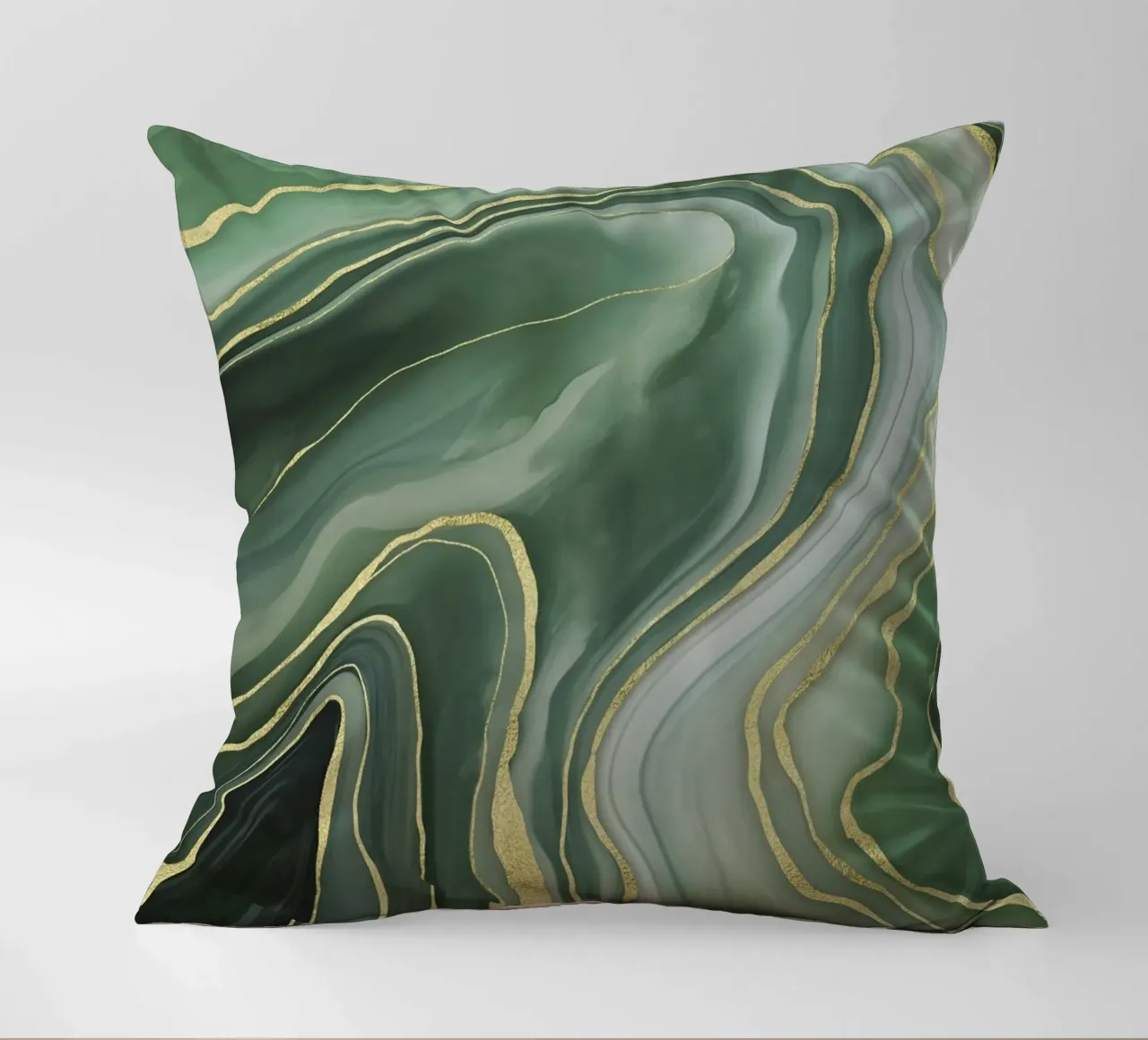 Marmo Reverie Verde Giada e Oro Lusso cuscino da Andrea Haase Modern Home