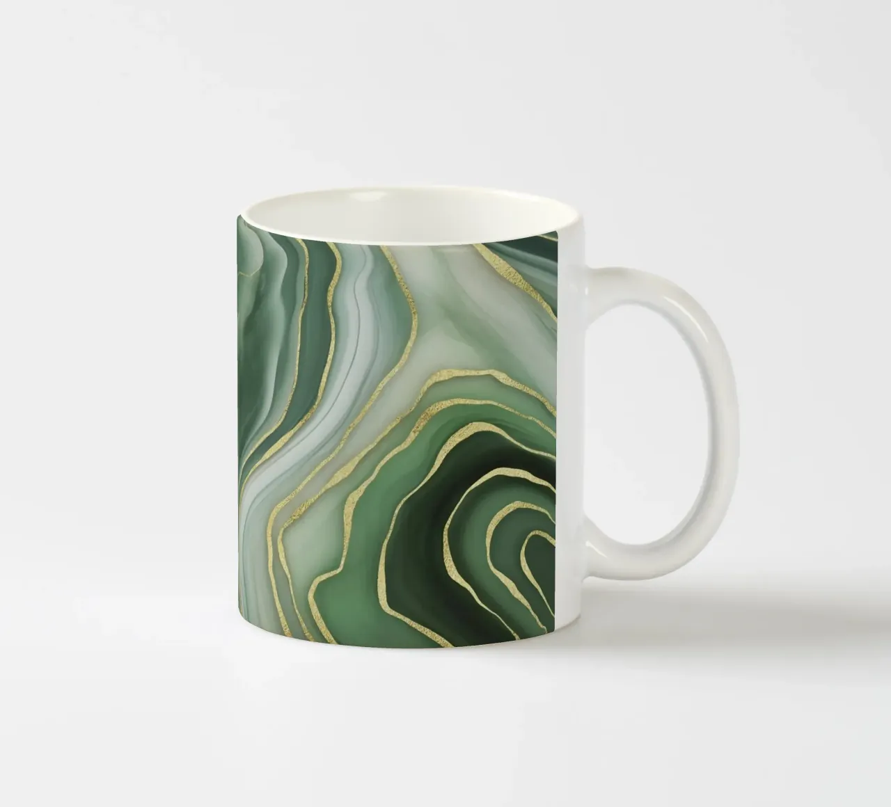 Marmo Reverie Verde Giada e Oro Lusso tazza in ceramica da Andrea Haase Modern Home