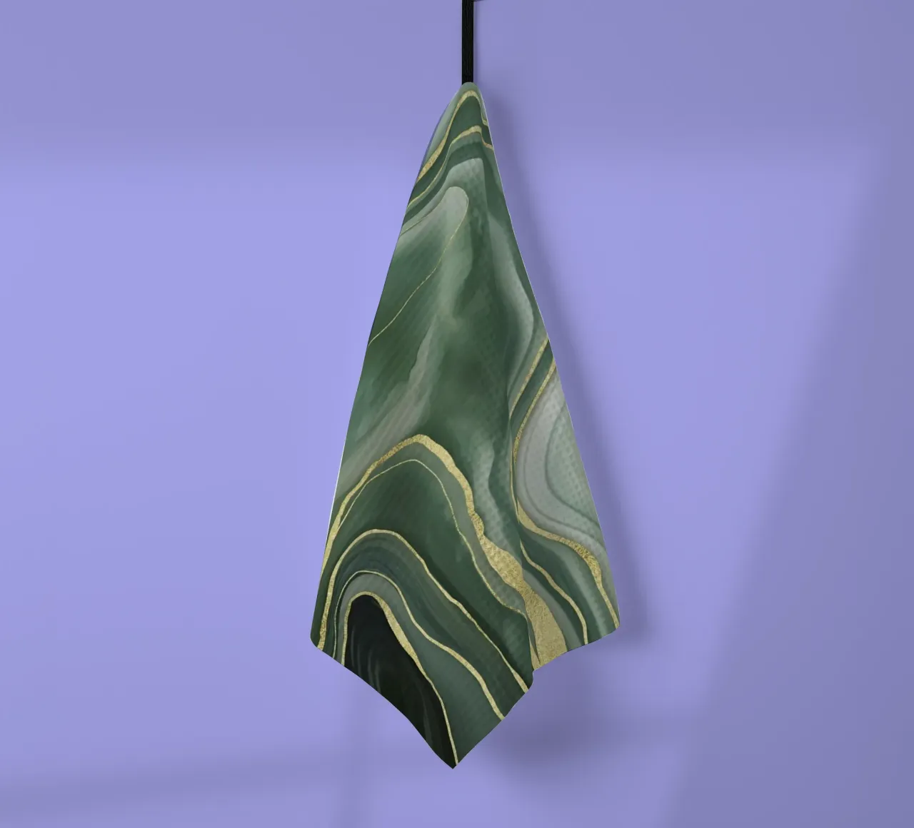 Marbre Reverie Jade Vert et Or Luxe torchon de Andrea Haase Modern Home