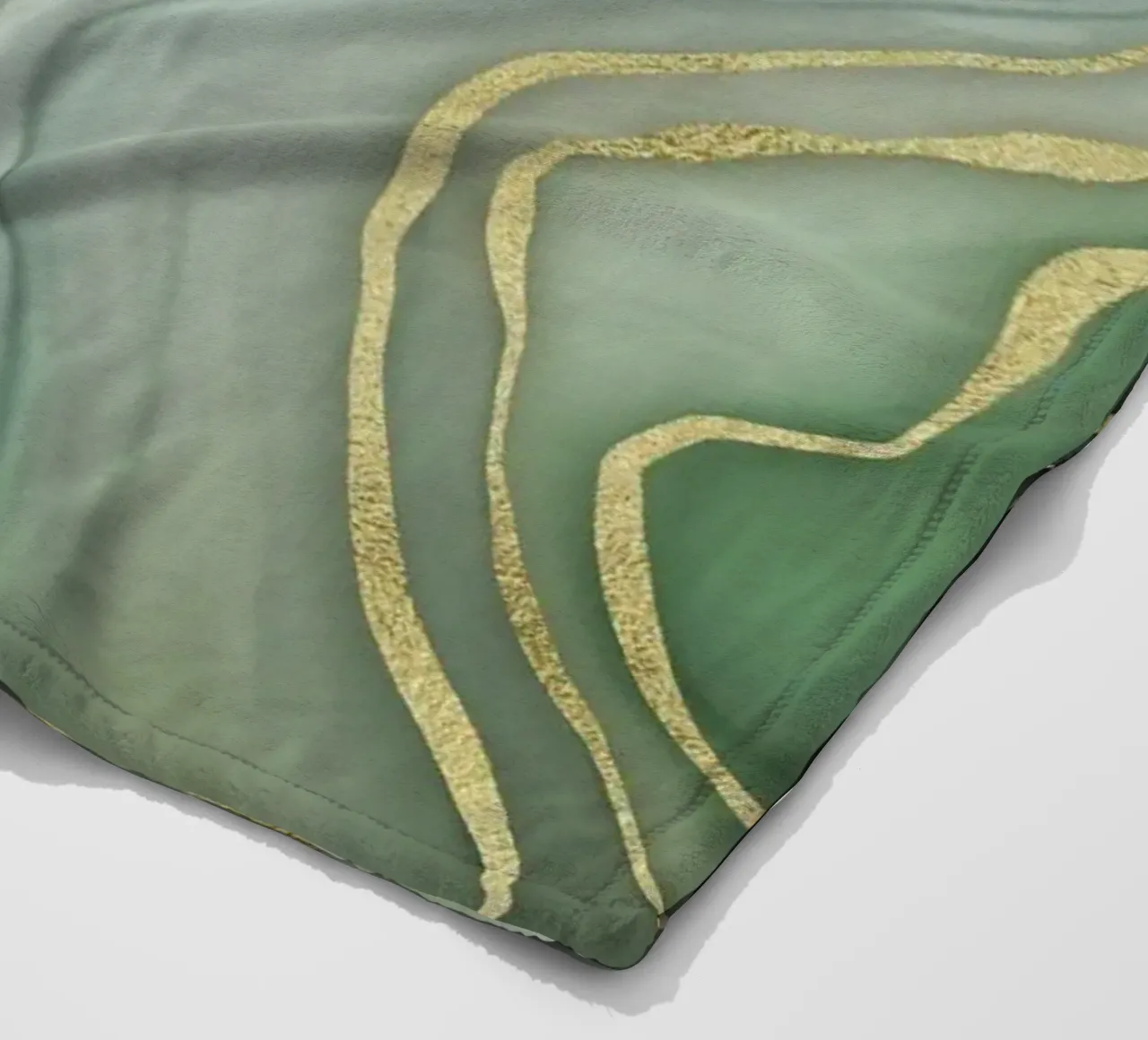 Marmer Reverie Jade Groen En Goud Luxe fleecedeken van Andrea Haase Modern Home