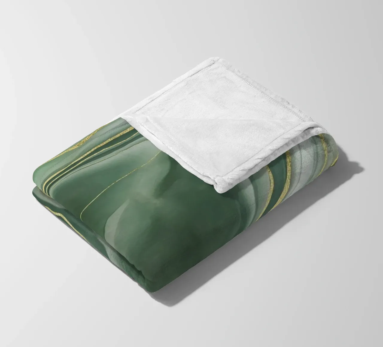 Marmer Reverie Jade Groen En Goud Luxe fleecedeken van Andrea Haase Modern Home