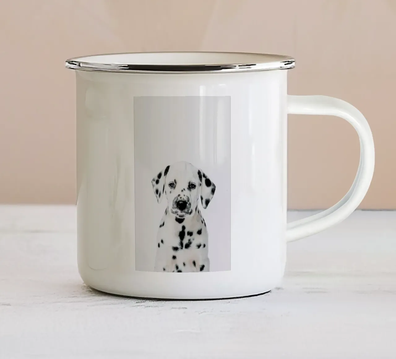 Dalmatian Puppy tazza in smalto da Paws & Claws
