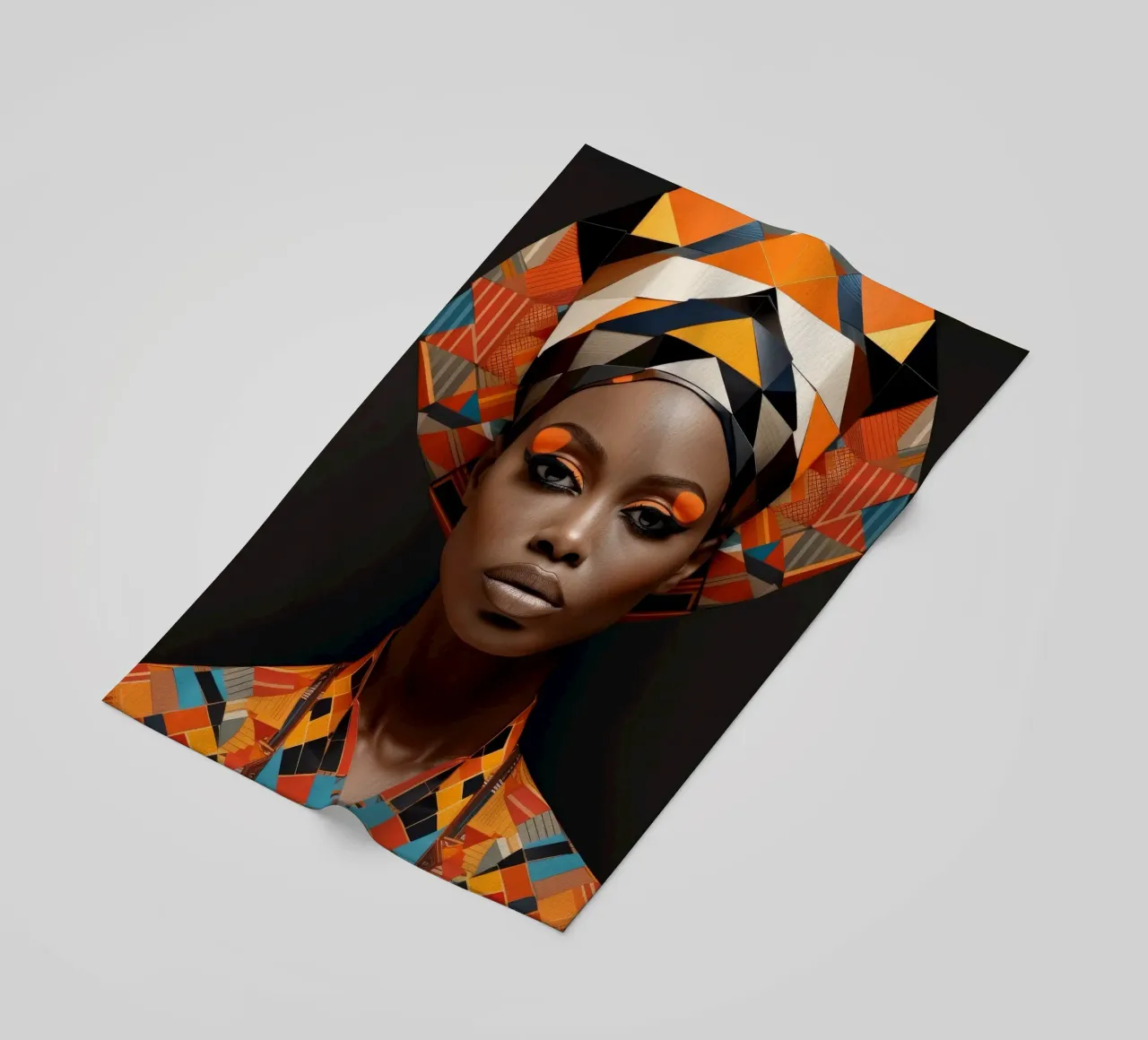 Donna senegalese geometrica telo mare da Artful Muse