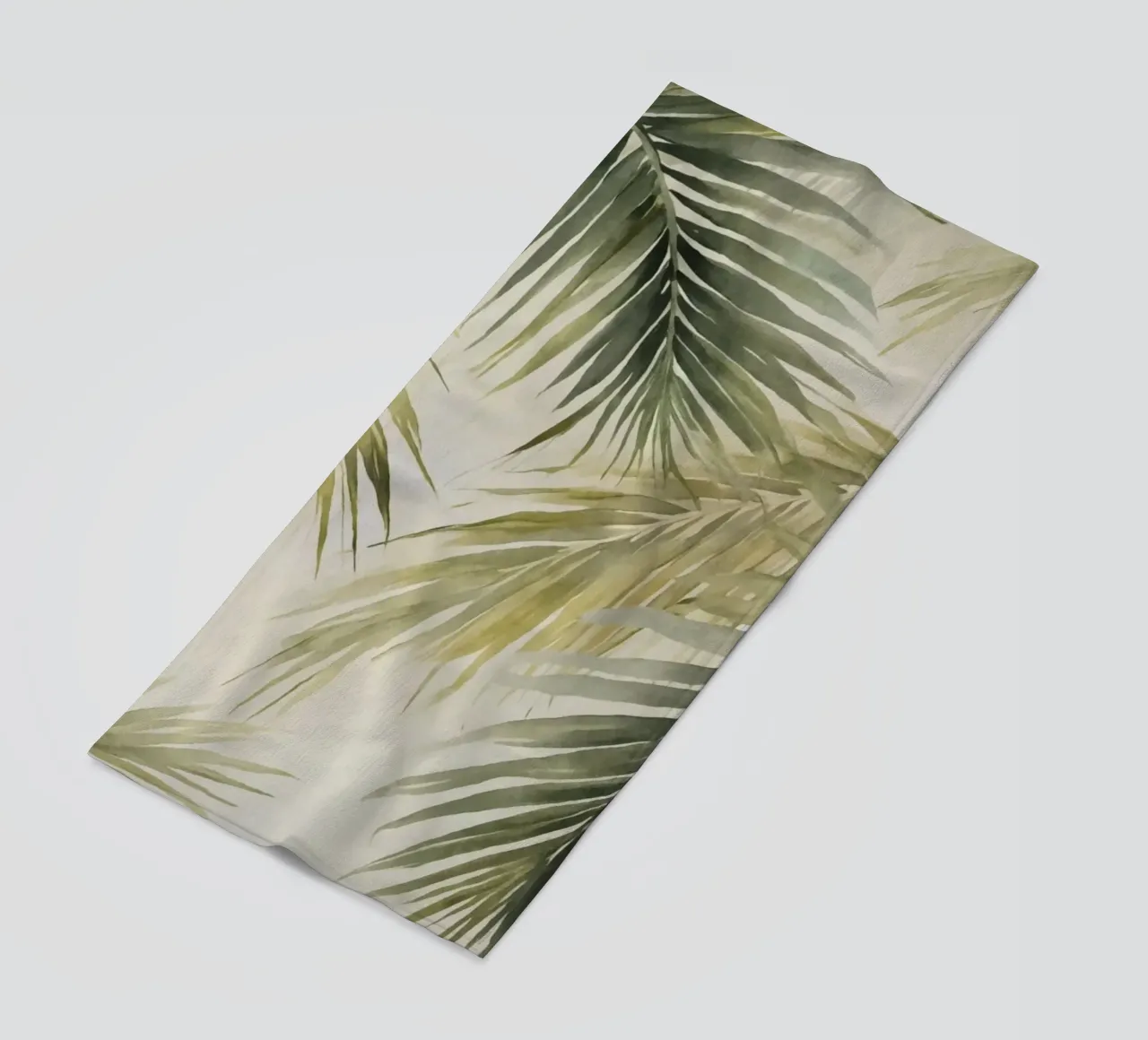 Foglie di palma dell'isola tropicale verde intenso telo mare da Andrea Haase Modern Home