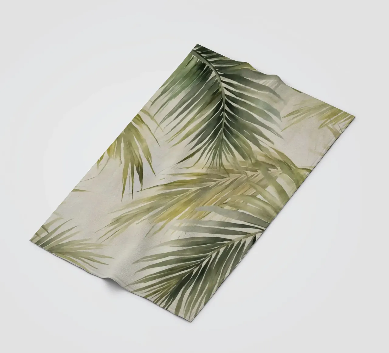 Foglie di palma dell'isola tropicale verde intenso coperta in pile da Andrea Haase Modern Home