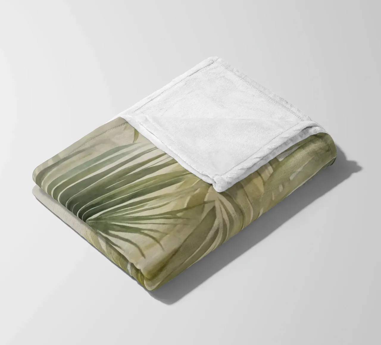 Foglie di palma dell'isola tropicale verde intenso coperta in pile da Andrea Haase Modern Home