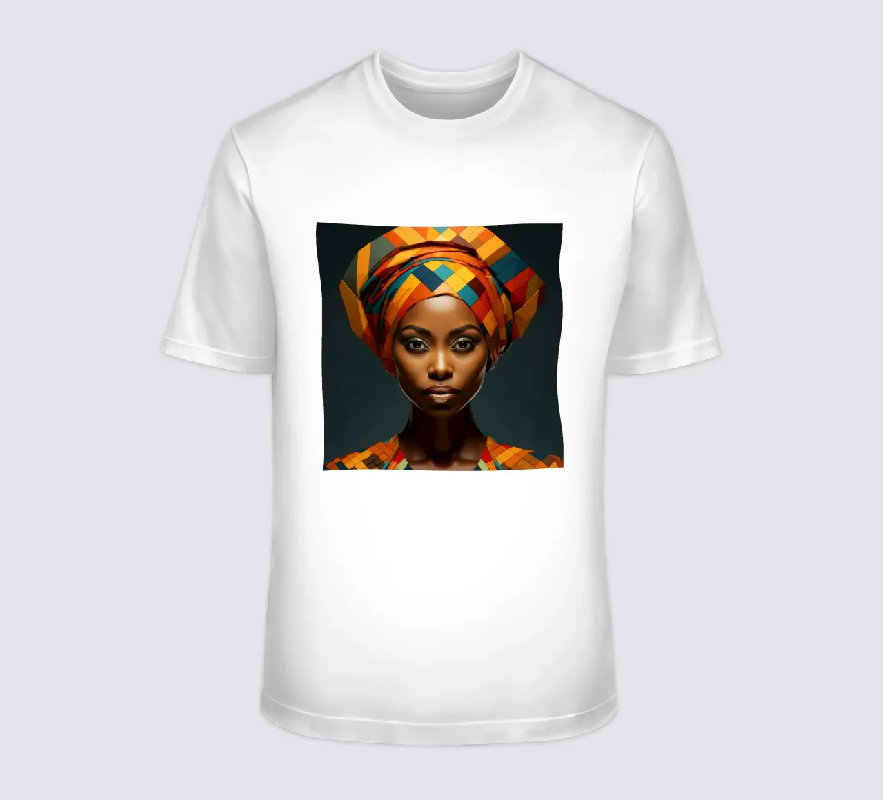 Donna senegalese geometrica t-shirt da Artful Muse