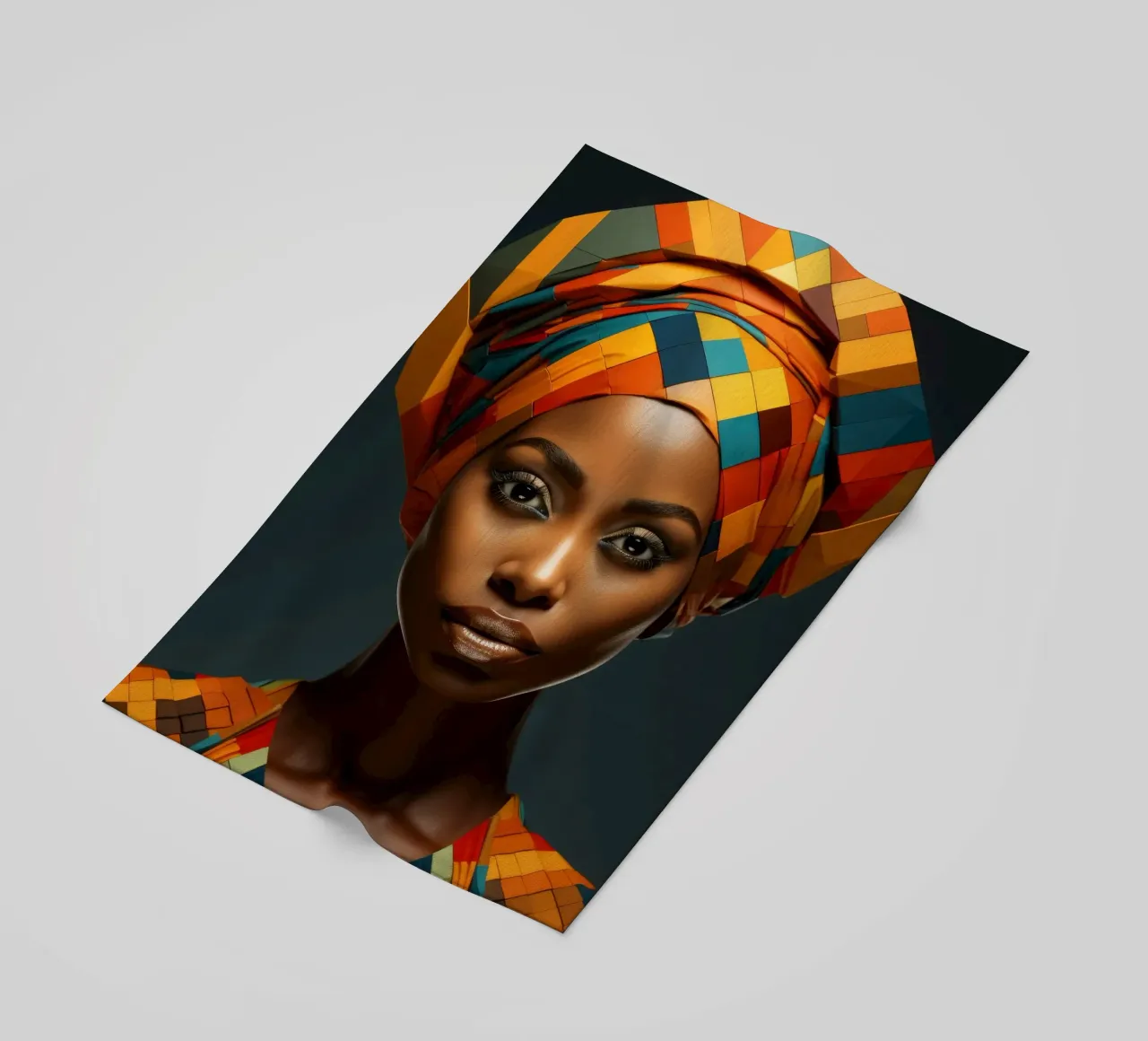Donna senegalese geometrica telo mare da Artful Muse