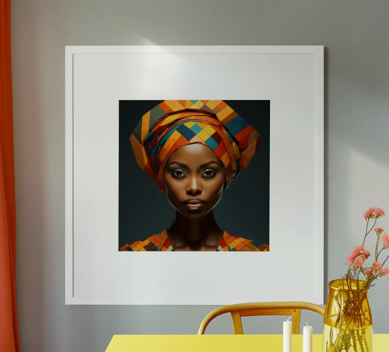 Donna senegalese geometrica poster da Artful Muse