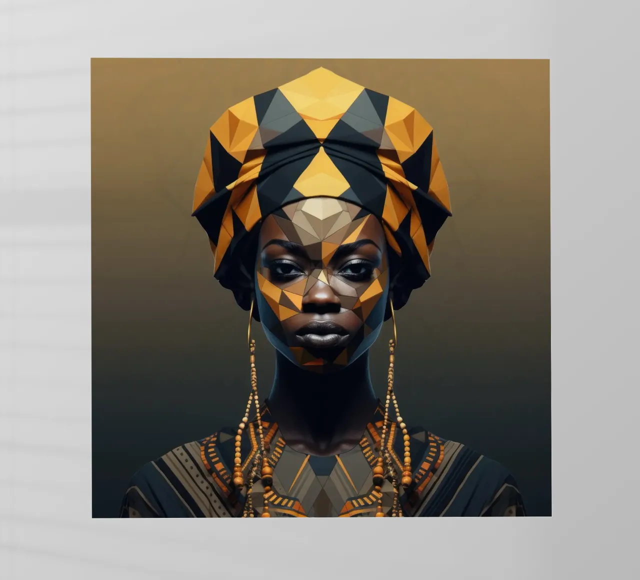 Donna senegalese geometrica pellicola backlit da Artful Muse