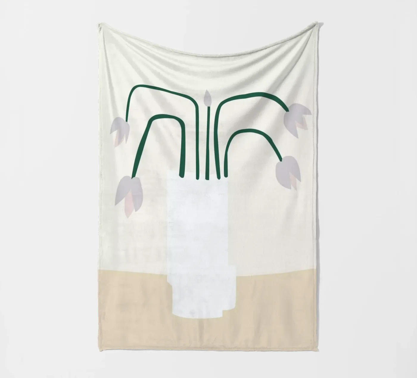Flower fleece blanket by Helena Ravenne