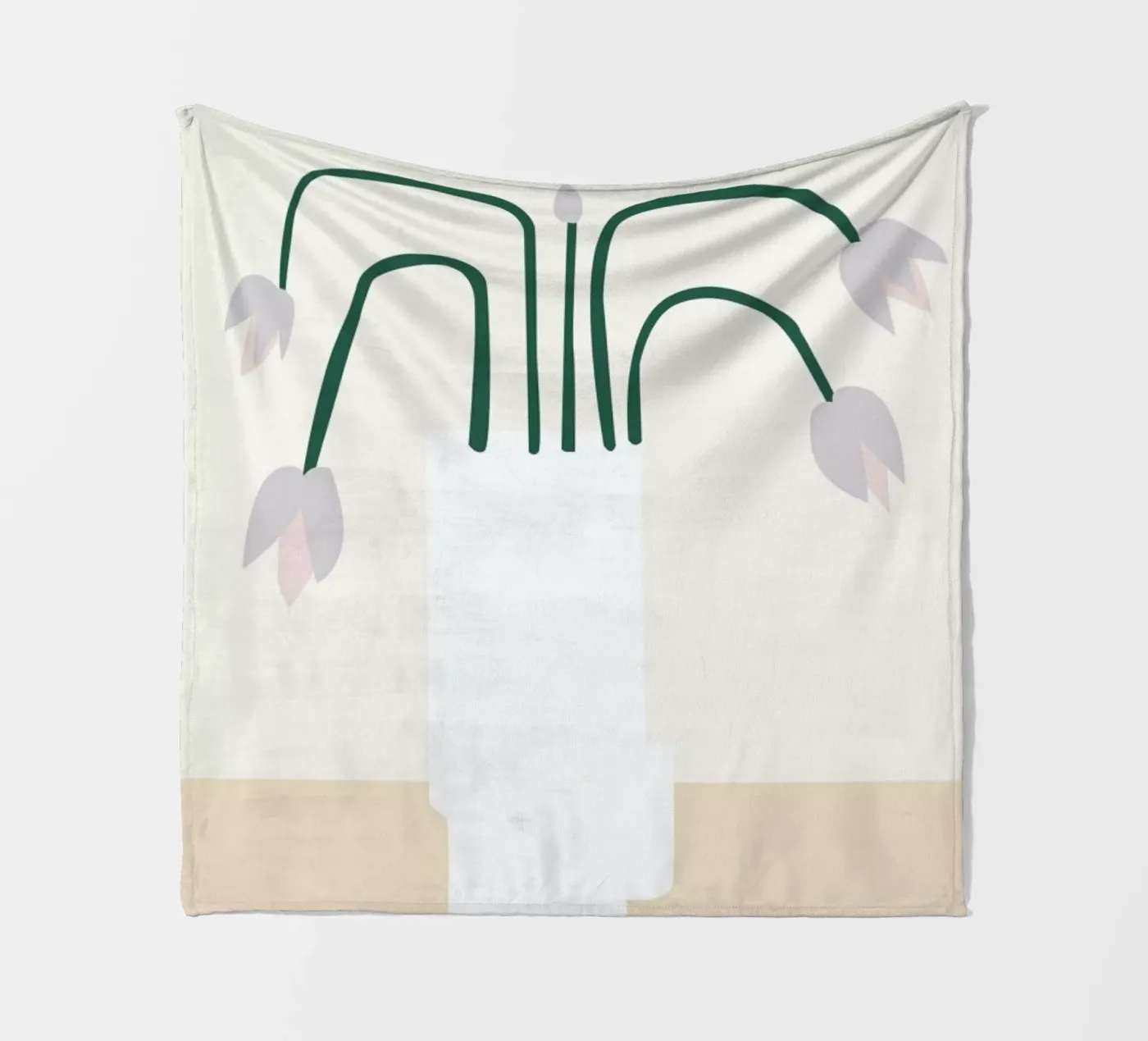 Flower fleece blanket by Helena Ravenne