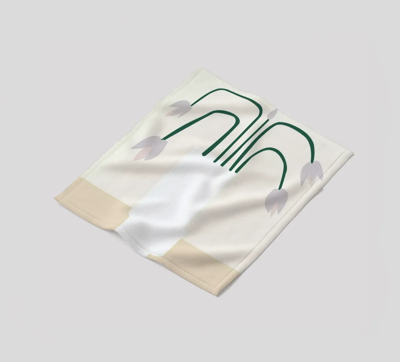 Flower fleece blanket by Helena Ravenne