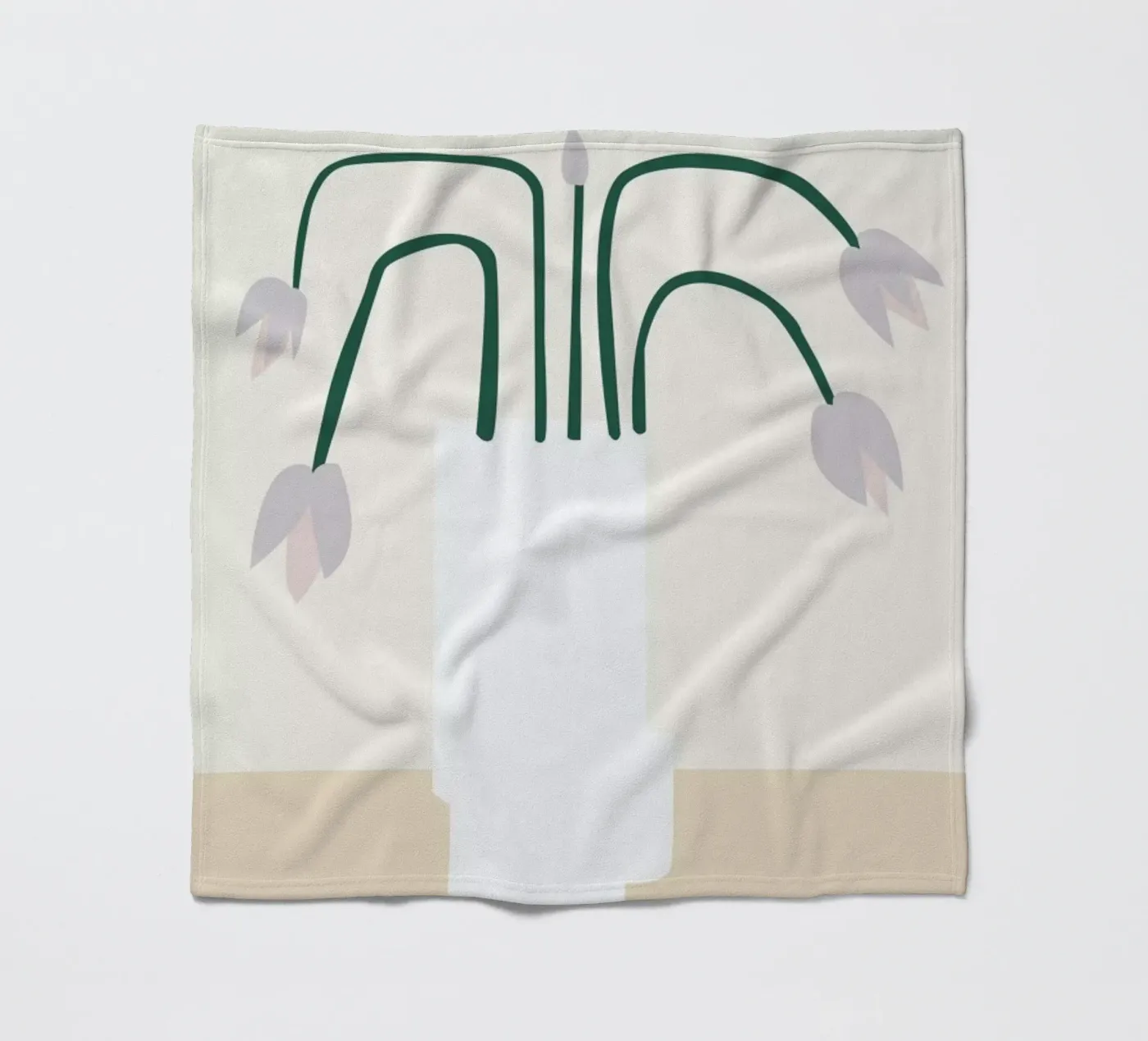 Flower fleece blanket by Helena Ravenne