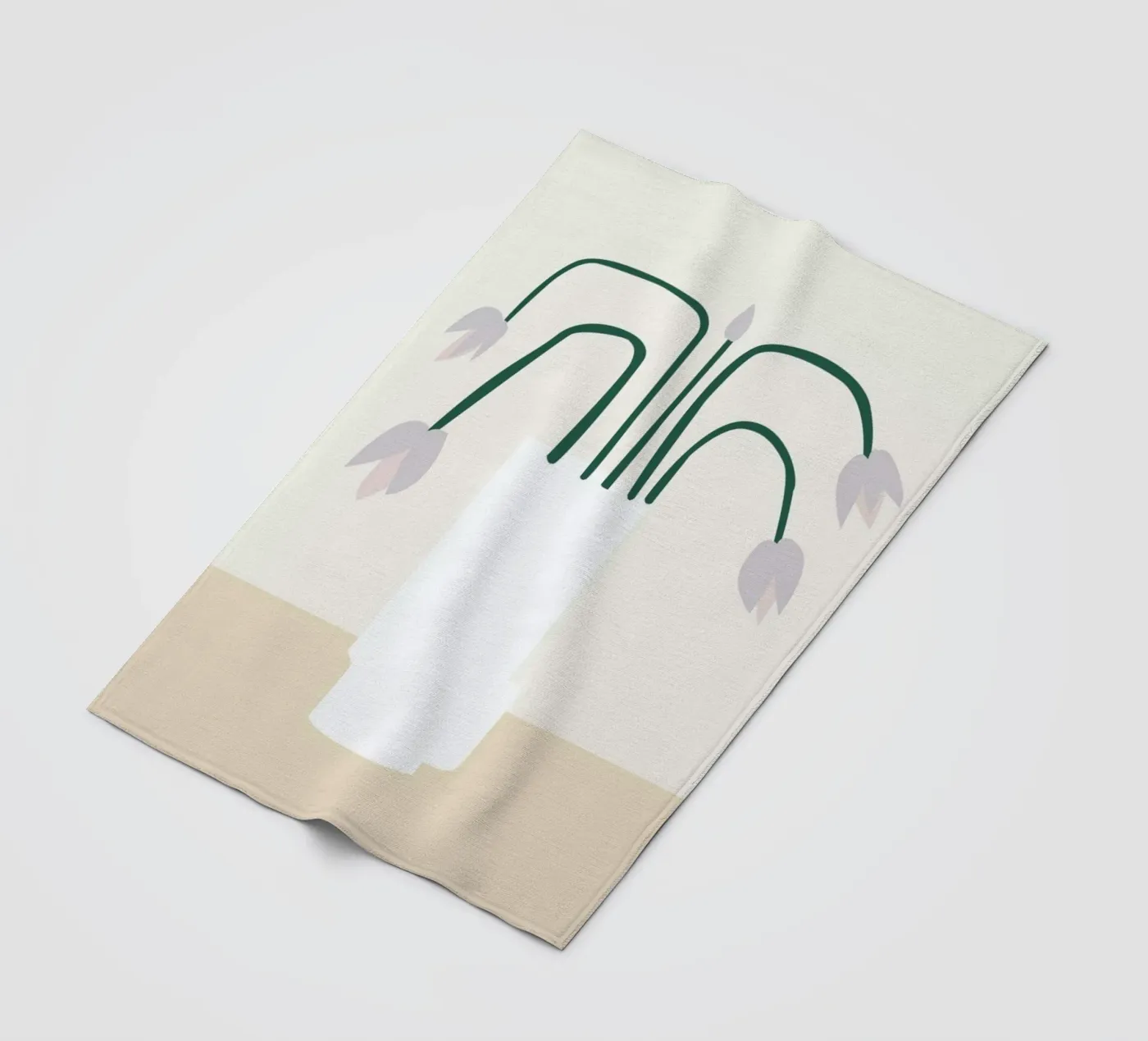 Flower fleece blanket by Helena Ravenne