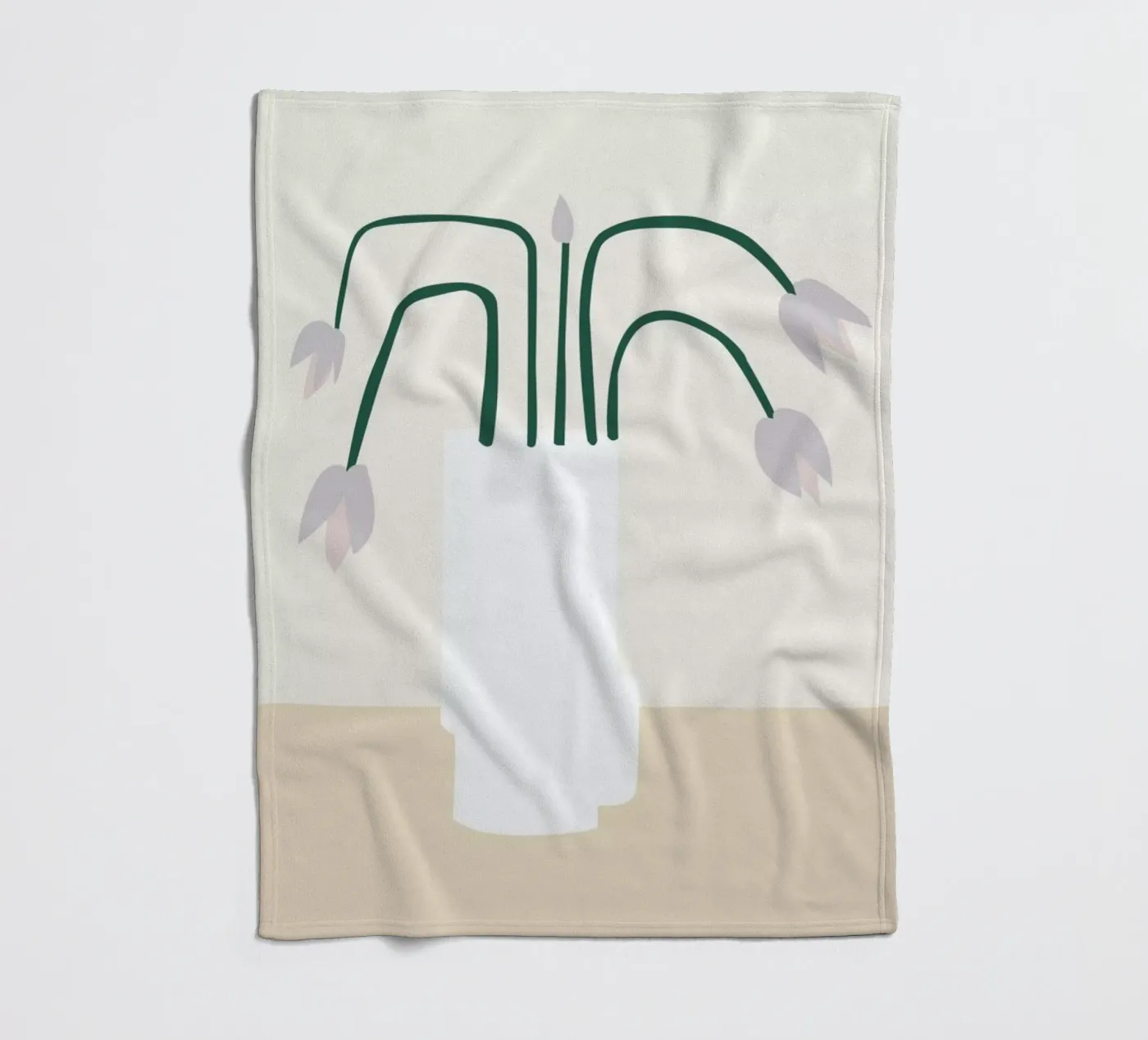 Flower fleece blanket by Helena Ravenne