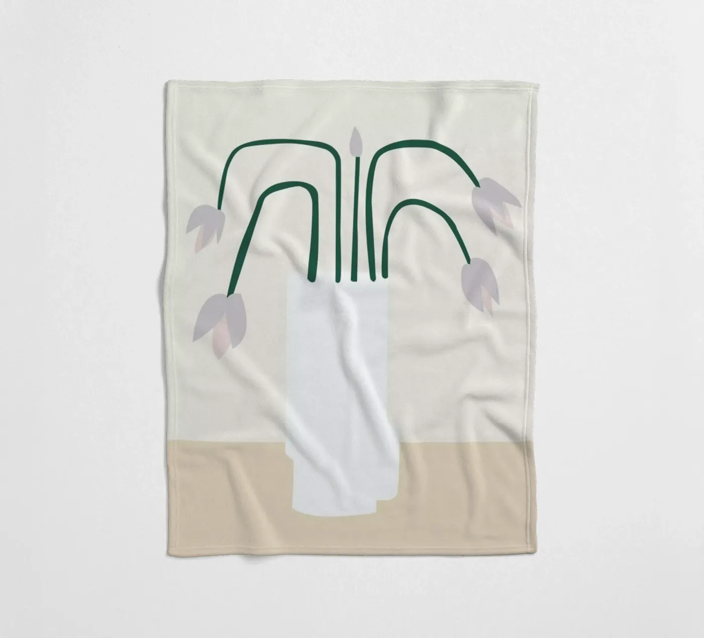 Flower fleece blanket by Helena Ravenne
