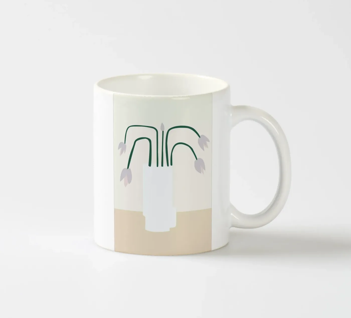 Flower ceramic mug by Helena Ravenne