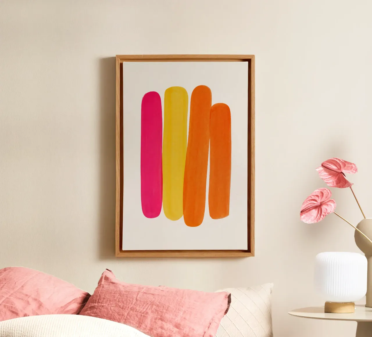 Color Bars - Flow Form Series tela con Cornice a cassetta da SMPLE