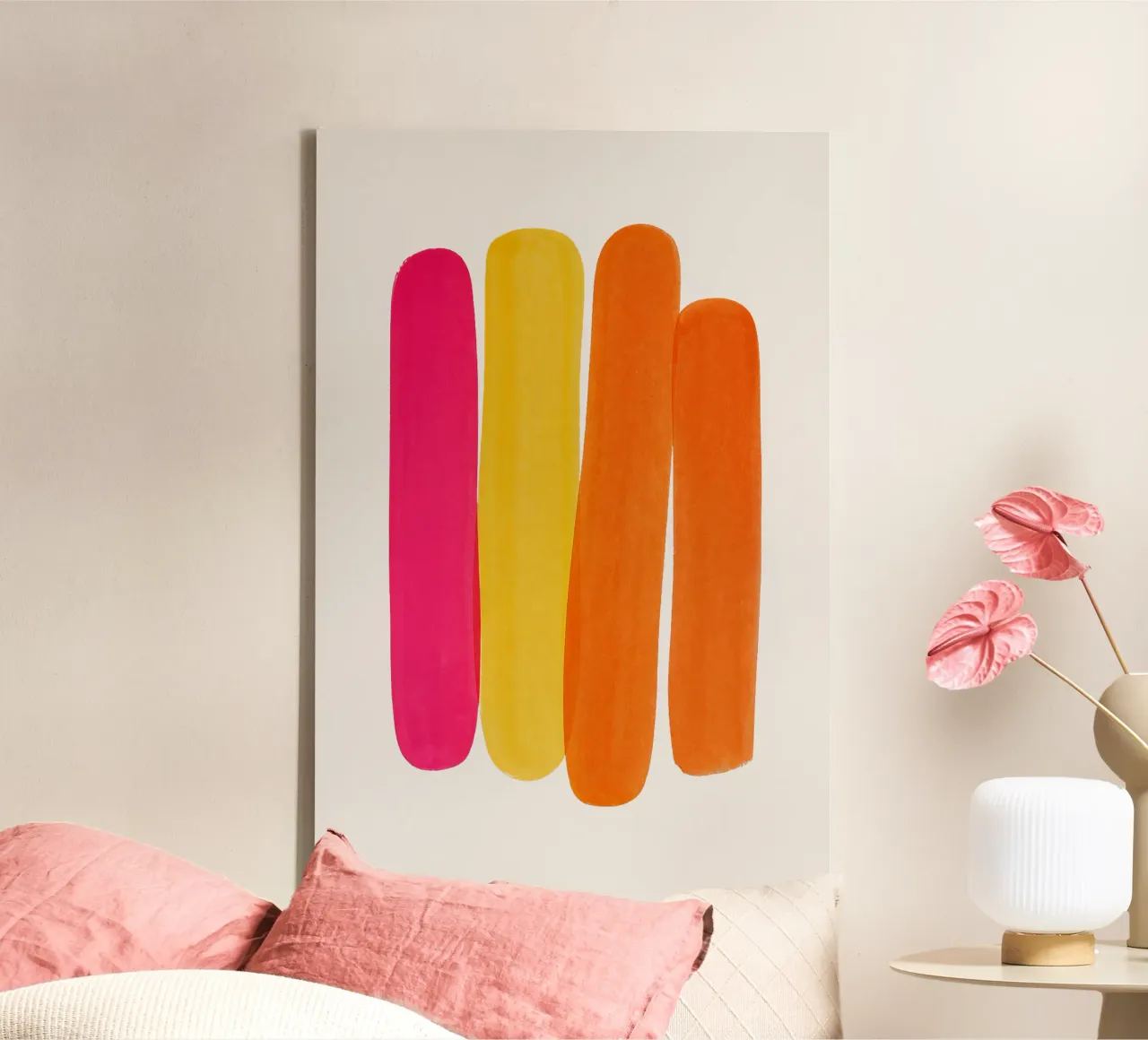 Color Bars - Flow Form Series tela con Cornice a cassetta da SMPLE
