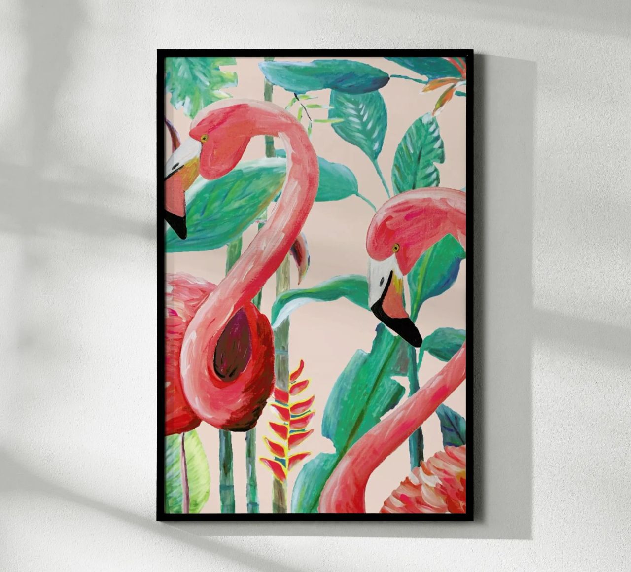Jungle Stories Flamingo Pink poster de Femke Zwaan