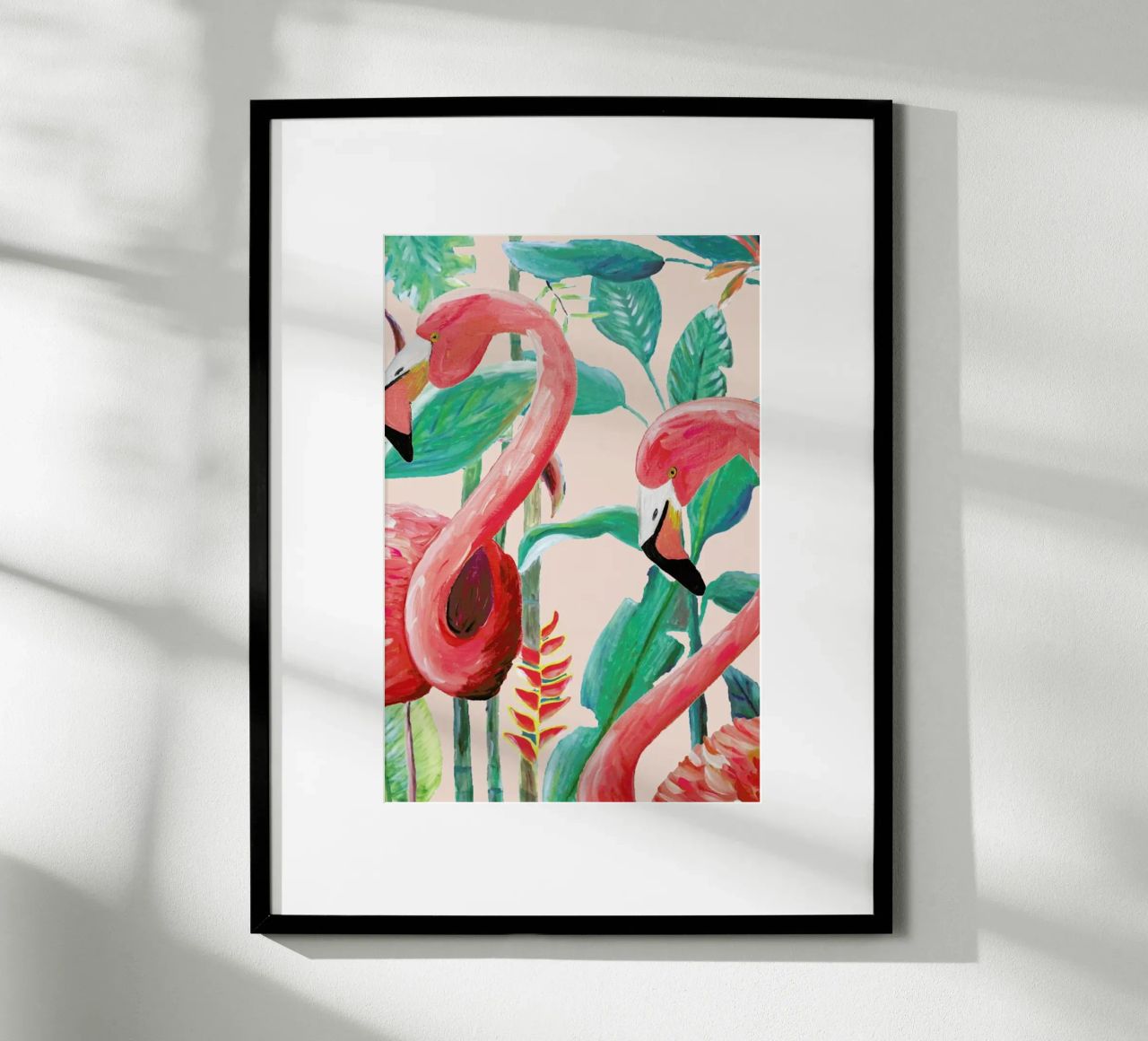 Jungle Stories Flamingo Pink poster de Femke Zwaan