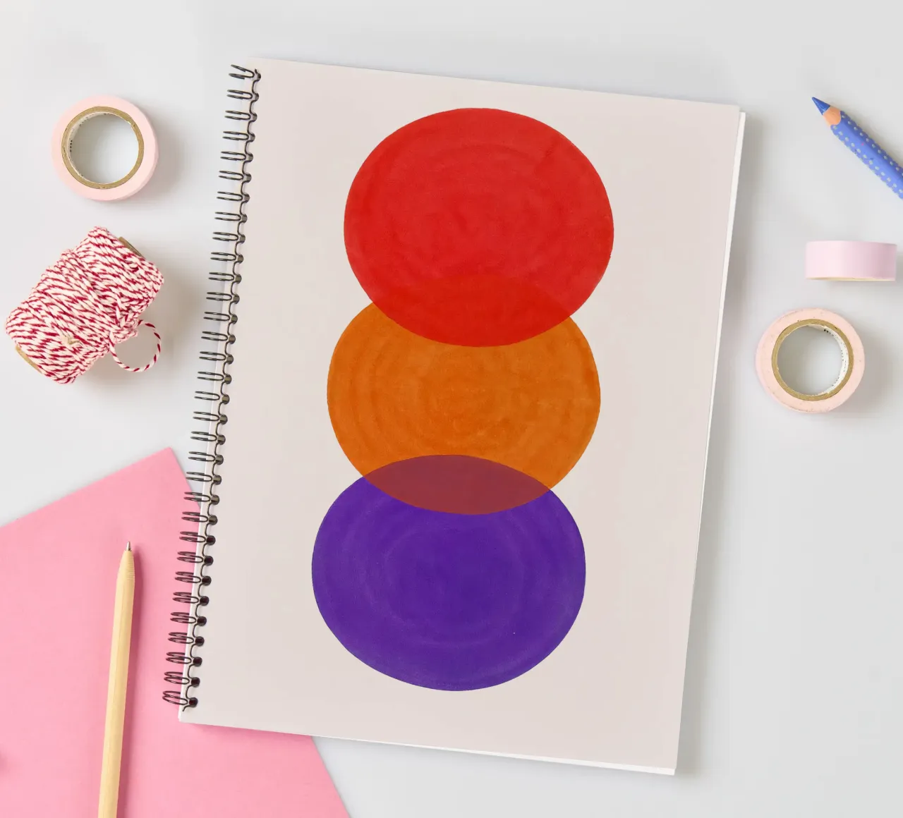 Vertical Spectrum - Flow Form Series spiral notebook by SMPLE