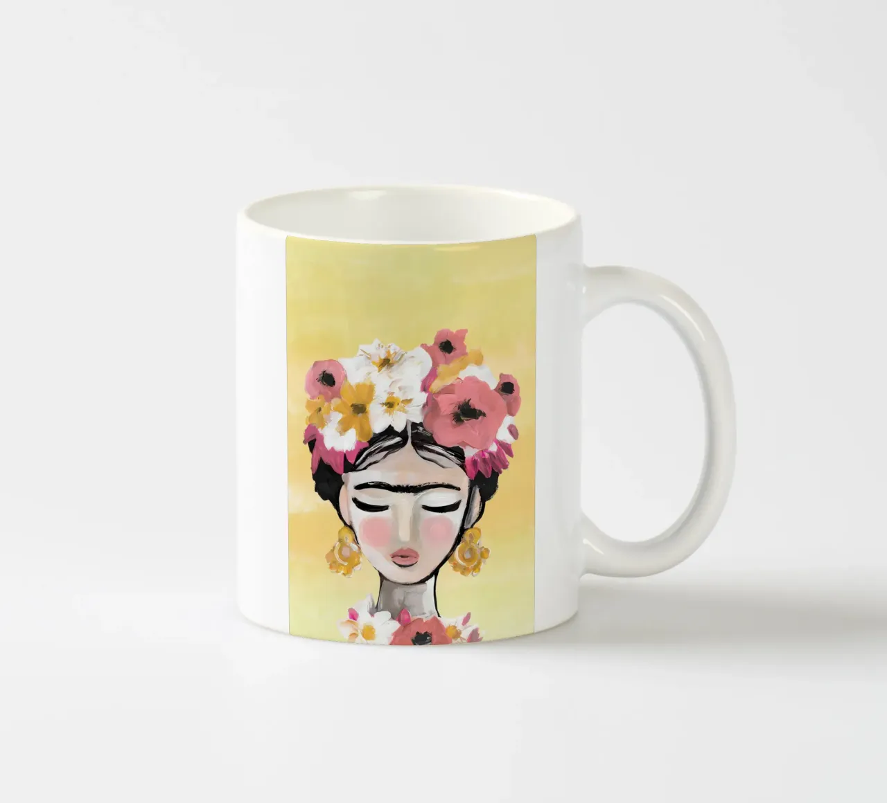 Frida Kahlo, Frida, poster Frida Flower Print tazza in ceramica da Boheme
