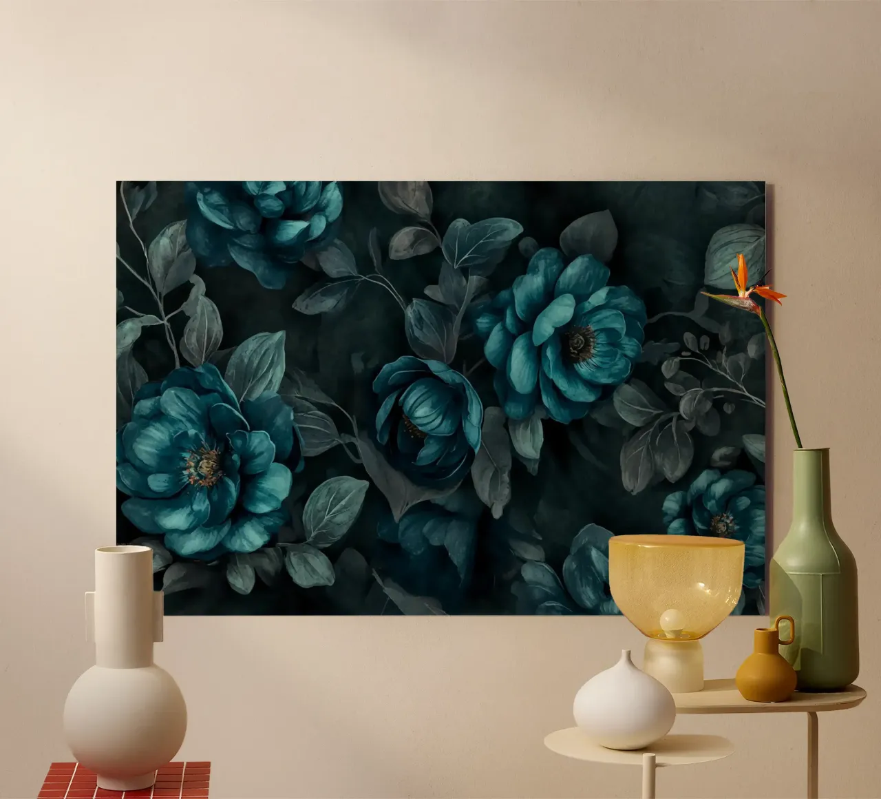 Barocco Eleganza lunatica Serenità dei fiori d'alzavola alluminio dibond da Andrea Haase Floral Passion