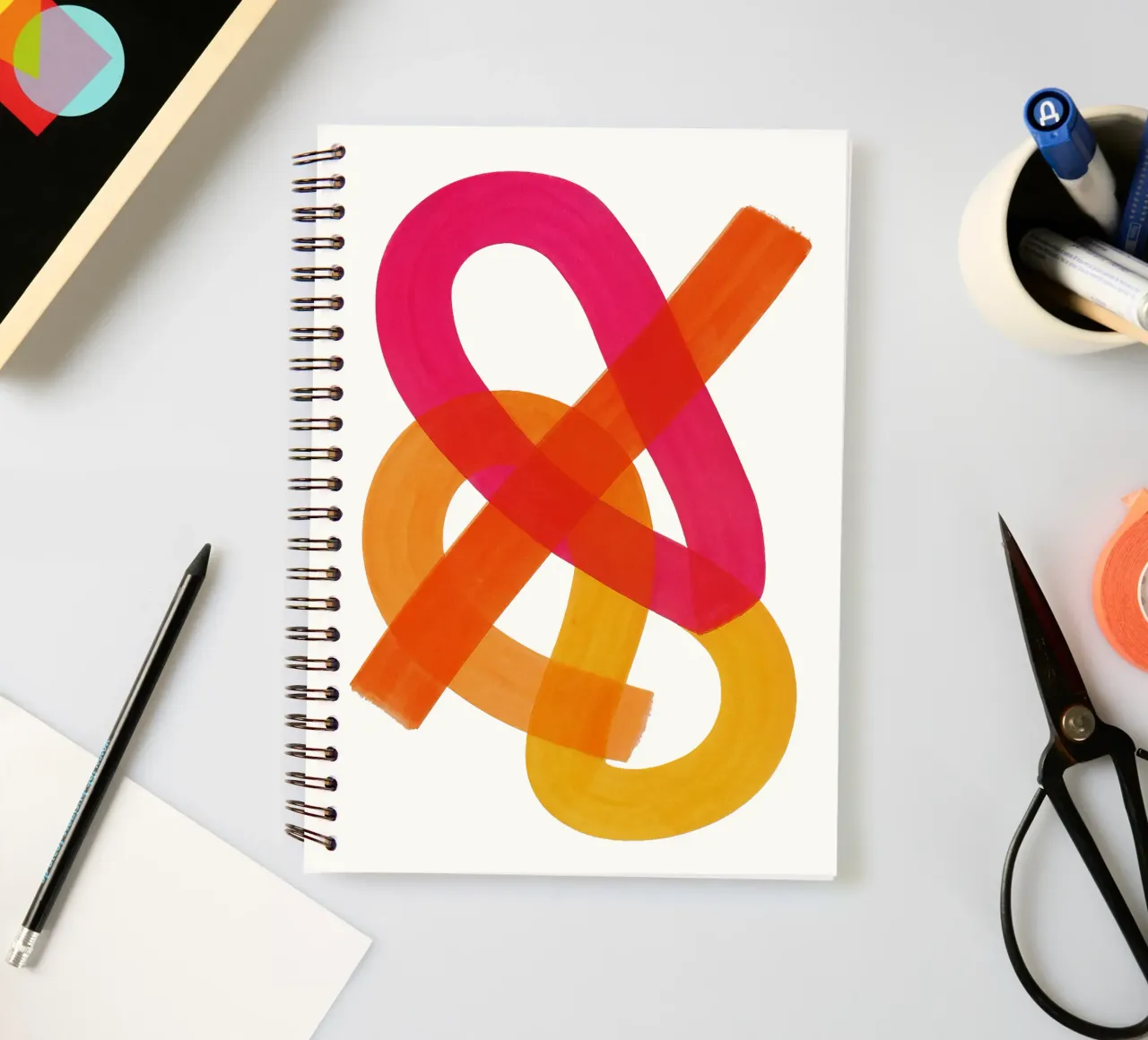 Color Twist - Flow Form Series spiral notebook by SMPLE