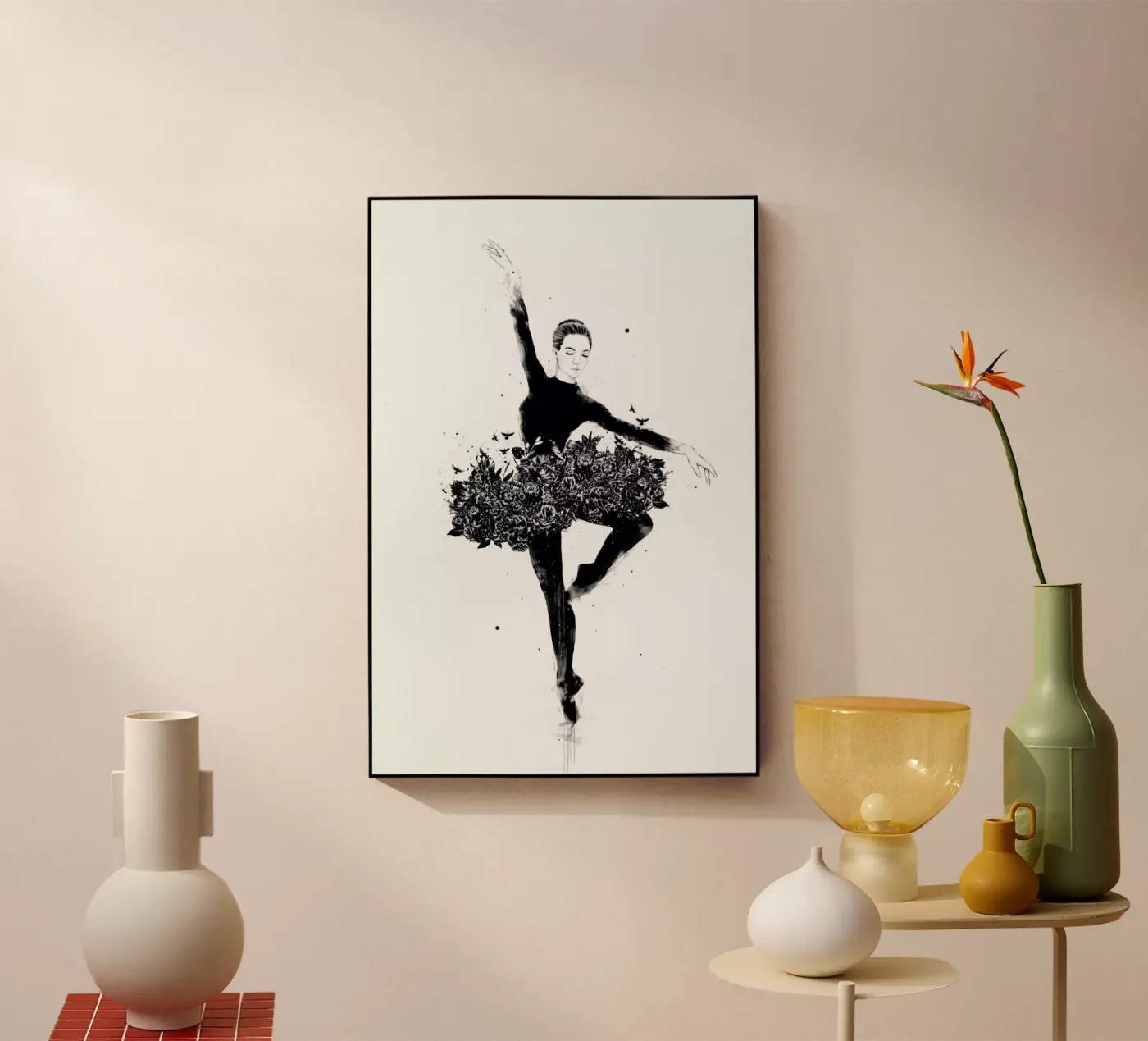 Floral dance acrylic glass by Balazs Solti