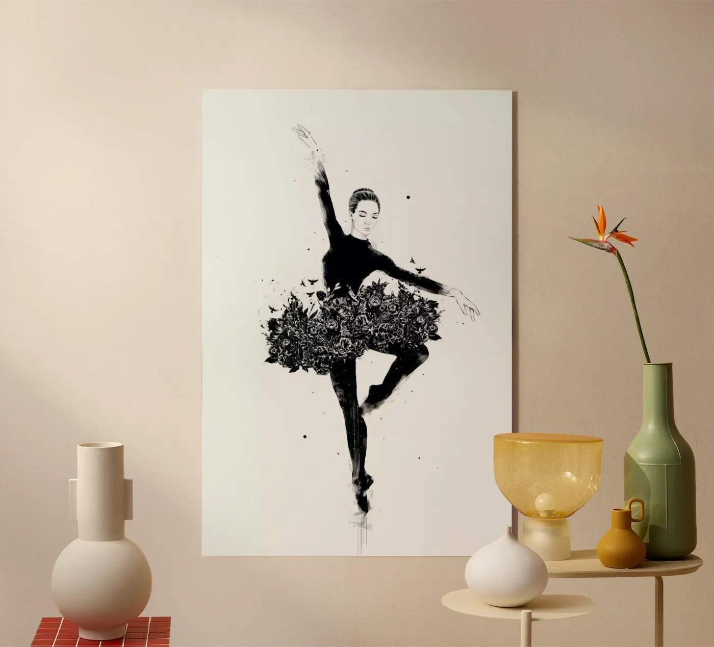 Floral dance acrylic glass by Balazs Solti