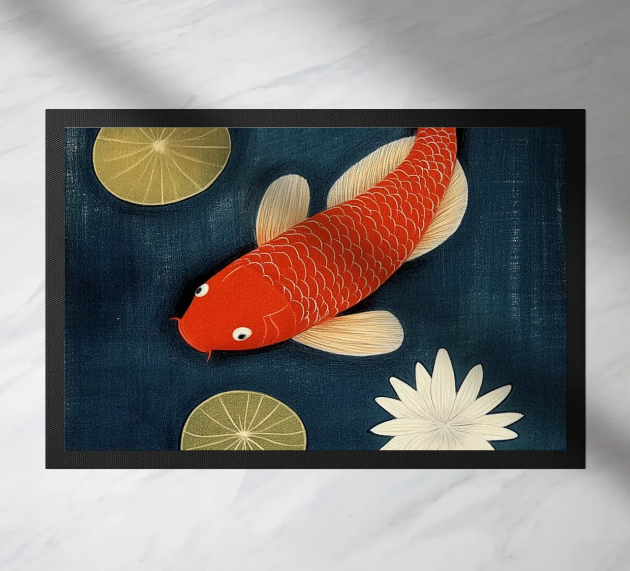 Koi tra le ninfee zerbino da Curious Canvas