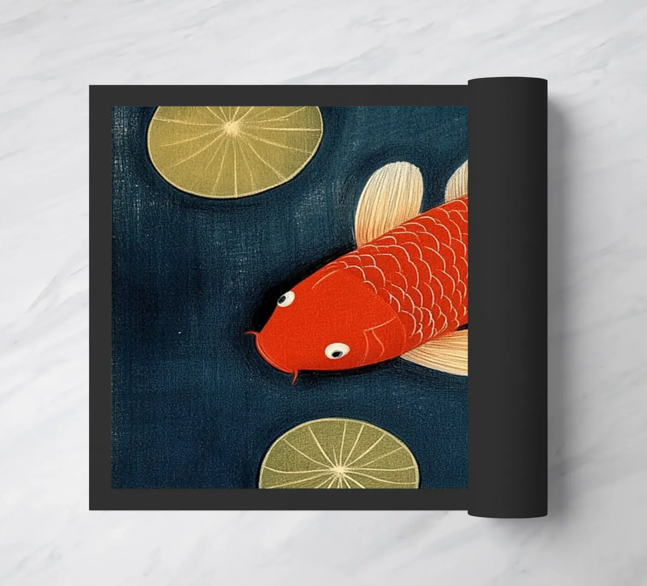 Koi tra le ninfee zerbino da Curious Canvas
