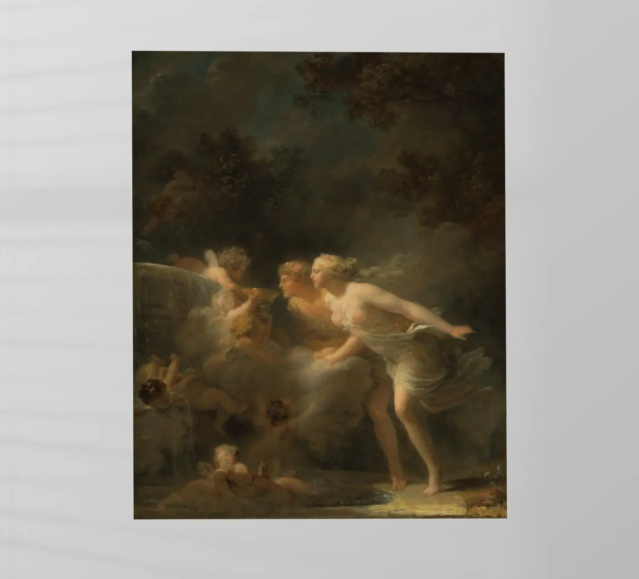 Jean-Honoré Fragonard - Fontana dell'amore (1785 circa) pellicola backlit da Wirla