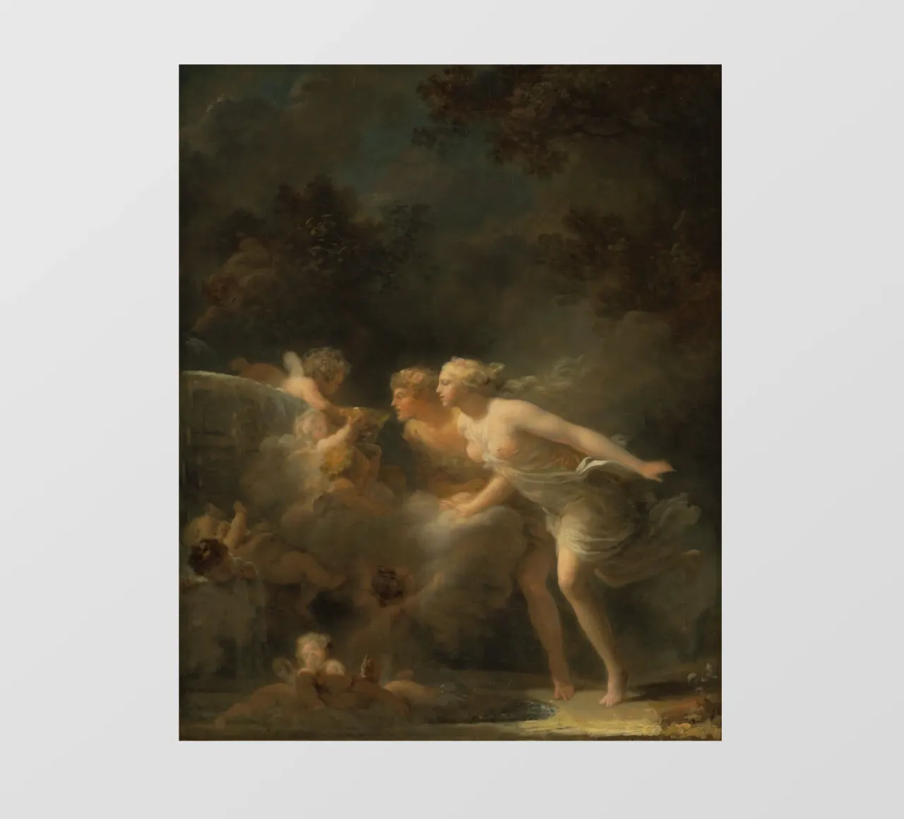 Jean-Honoré Fragonard - Fontana dell'amore (1785 circa) telo in pvc da Wirla