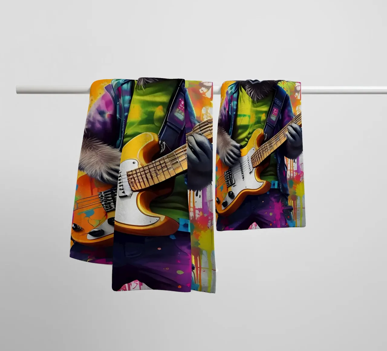 Rockcoon Vibes towel by MakArena